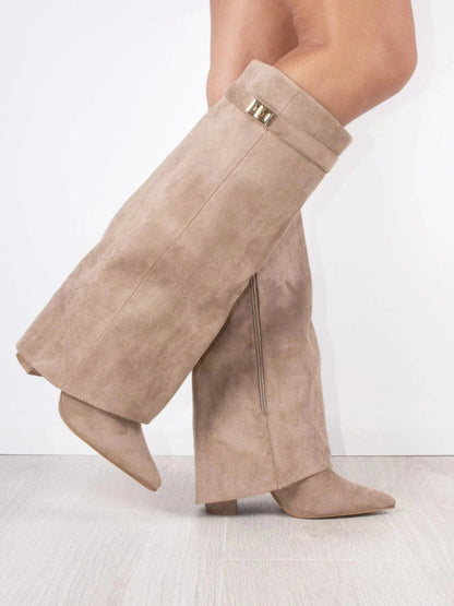 Ariana | Women’s Leather Thigh-High Boots with Buckle Detail