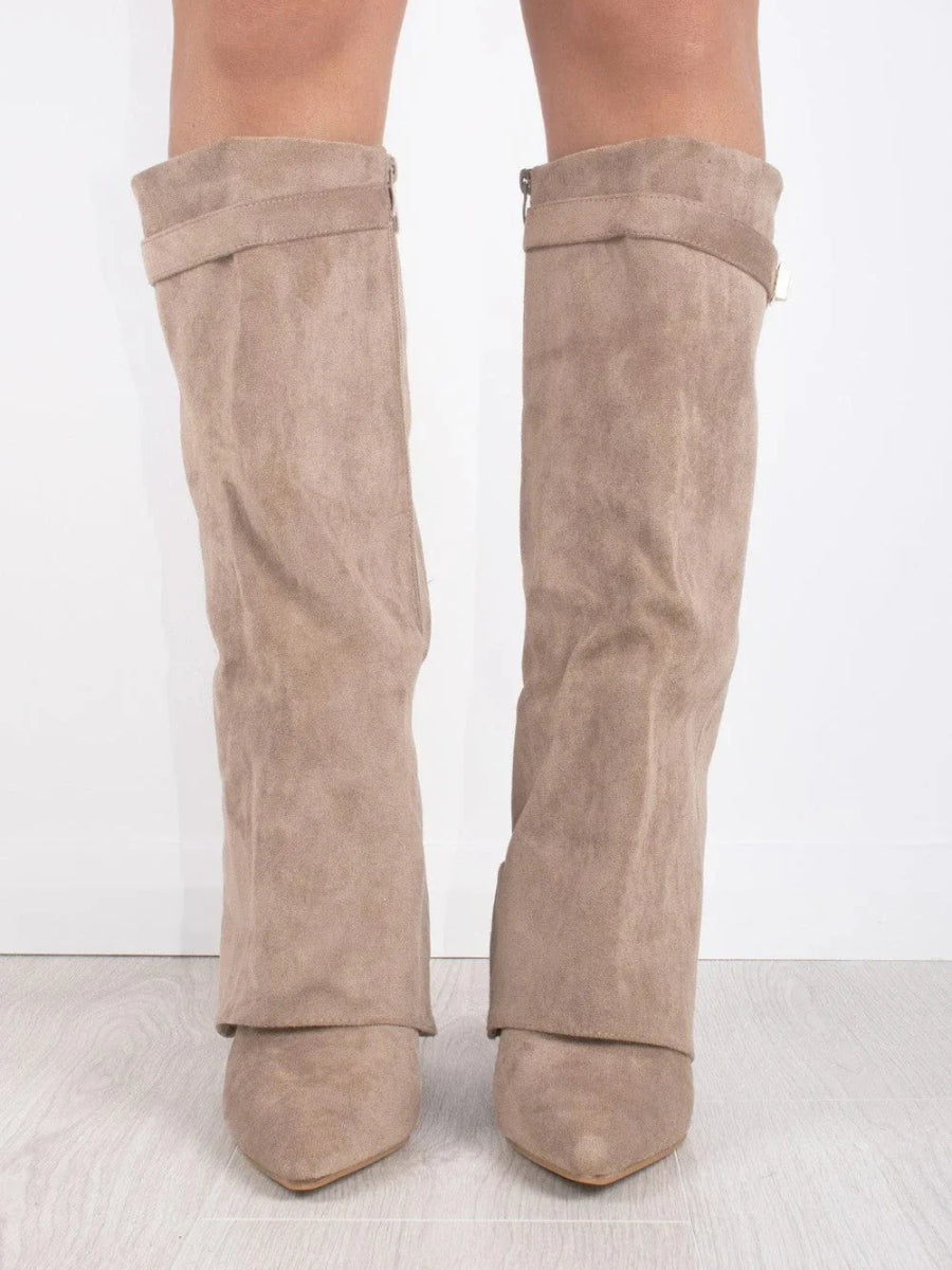 Ariana | Women’s Leather Thigh-High Boots with Buckle Detail