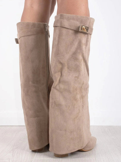 Ariana | Women’s Leather Thigh-High Boots with Buckle Detail