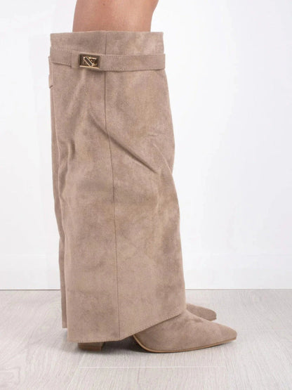 Ariana | Women’s Leather Thigh-High Boots with Buckle Detail