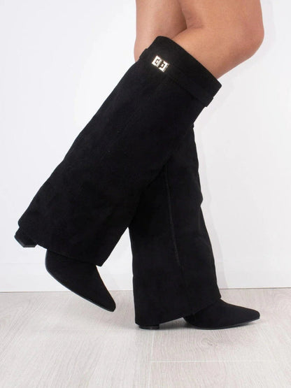 Ariana | Women’s Leather Thigh-High Boots with Buckle Detail