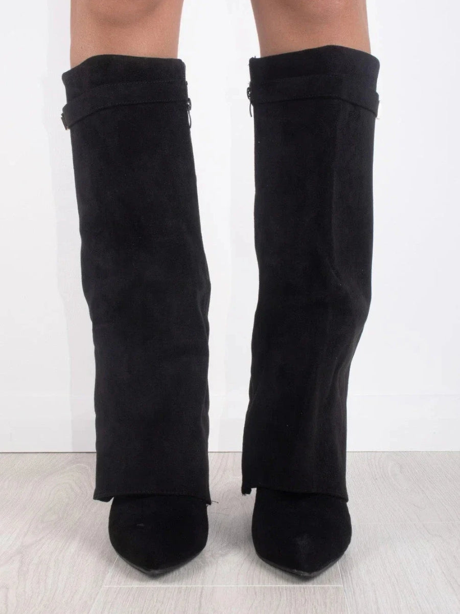 Ariana | Women’s Leather Thigh-High Boots with Buckle Detail
