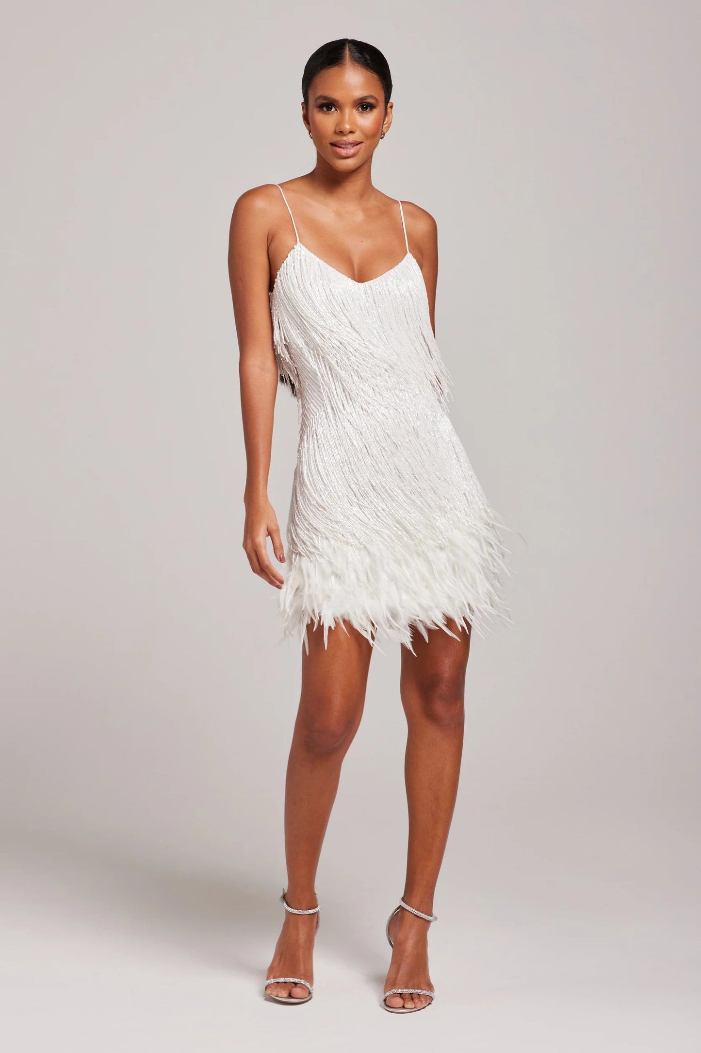 Vivienne | Women’s Cocktail Dress with Fringe Feather Details