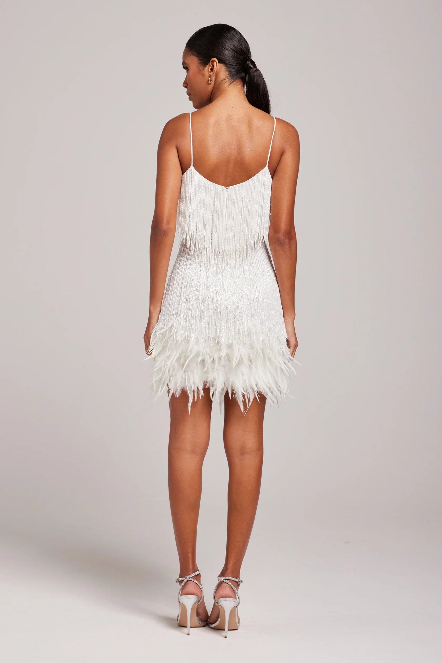 Vivienne | Women’s Cocktail Dress with Fringe Feather Details