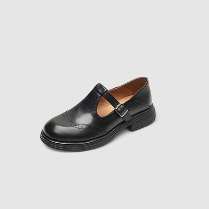Clara | Classic Women’s Leather T-Strap Shoes