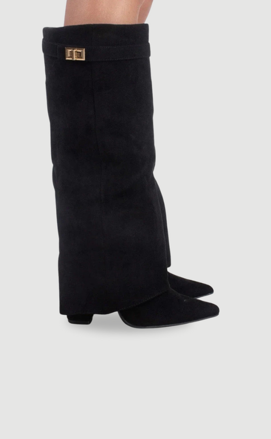 Ariana | Women’s Leather Thigh-High Boots with Buckle Detail