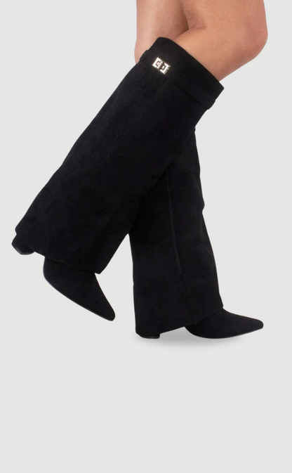 Ariana | Women’s Leather Thigh-High Boots with Buckle Detail