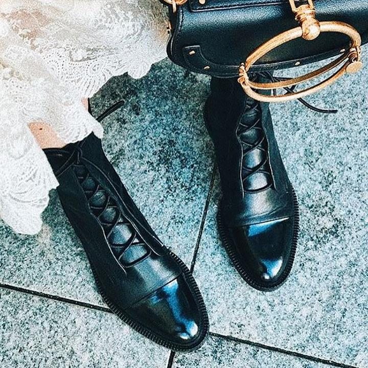 Lila | Women’s Lace-Up Leather Ankle Boots