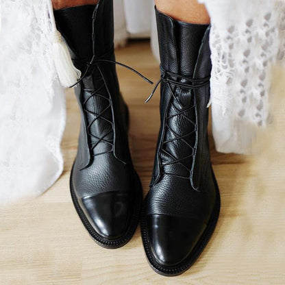 Lila | Women’s Lace-Up Leather Ankle Boots