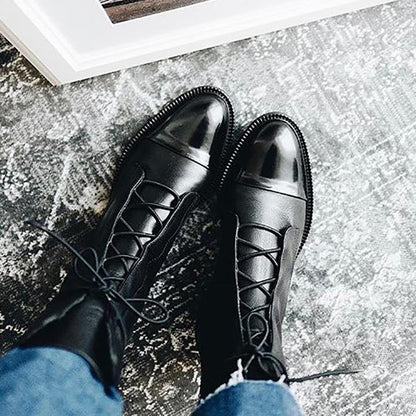 Lila | Women’s Lace-Up Leather Ankle Boots