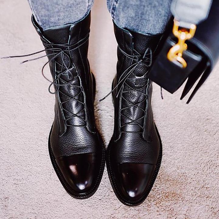 Lila | Women’s Lace-Up Leather Ankle Boots