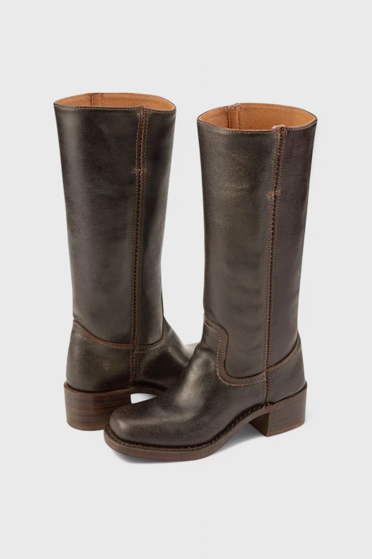 Aurora | Women’s Leather Knee-High Boots with Heels