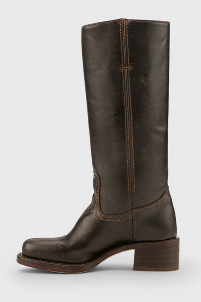 Aurora | Women’s Leather Knee-High Boots with Heels