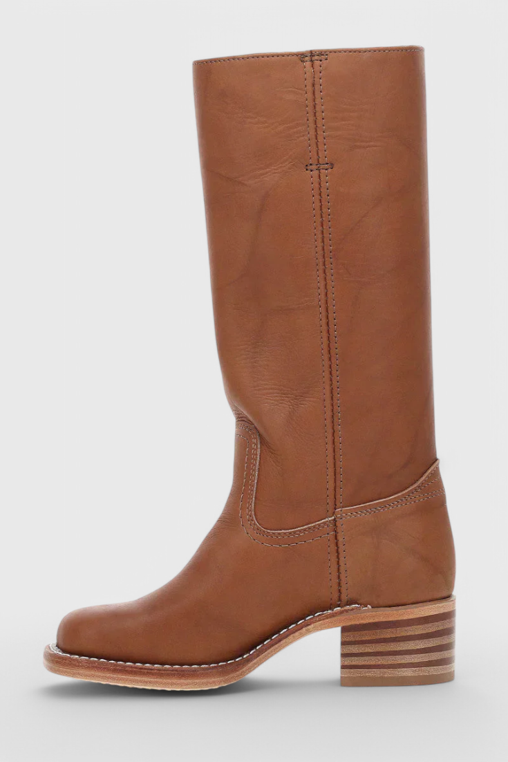 Aurora | Women’s Leather Knee-High Boots with Heels