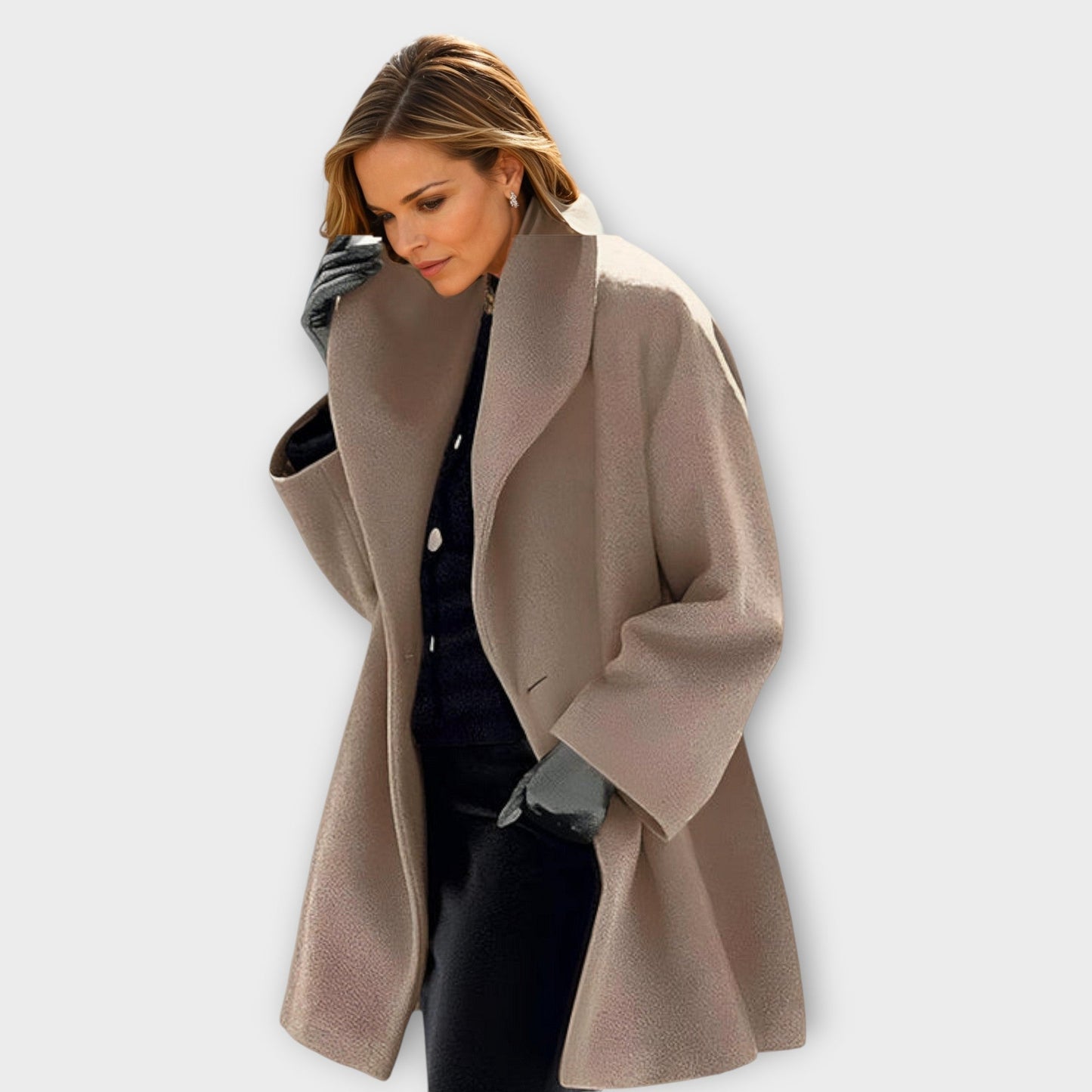Amara | Oversized Winter Coat with Wide Collar for Women