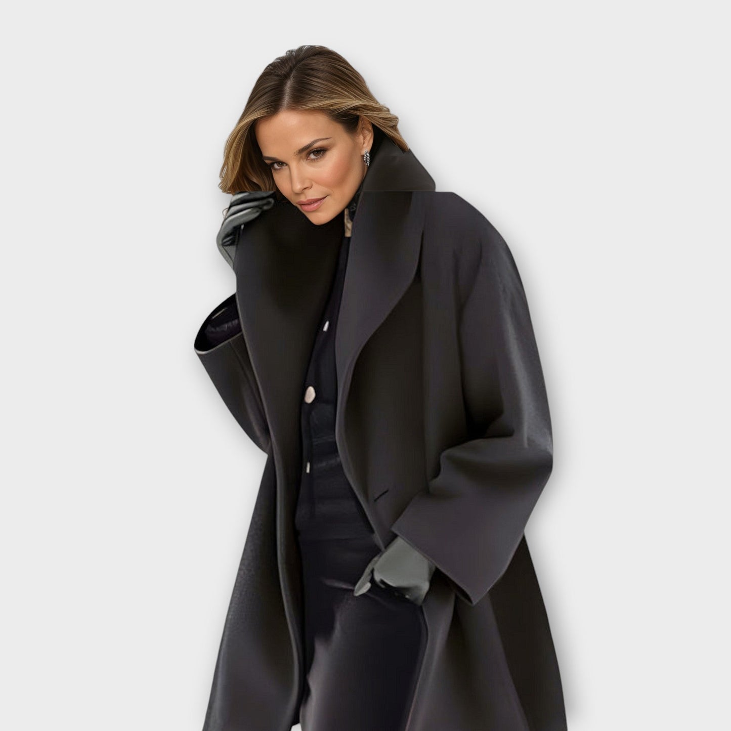 Amara | Oversized Winter Coat with Wide Collar for Women