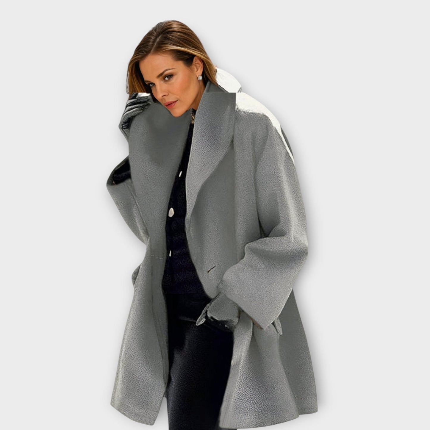 Amara | Oversized Winter Coat with Wide Collar for Women
