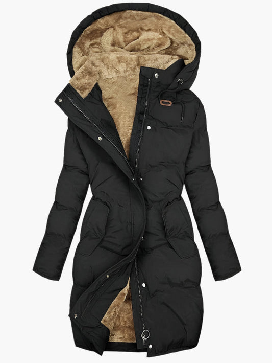 Isla | Women’s Long Quilted Hooded Winter Coat