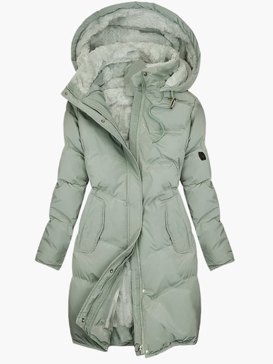 Isla | Women’s Long Quilted Hooded Winter Coat