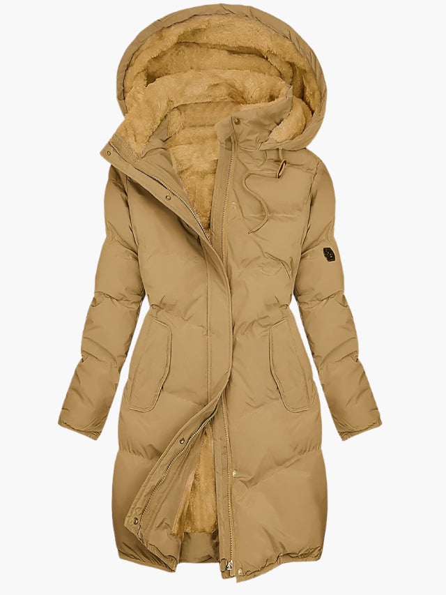 Isla | Women’s Long Quilted Hooded Winter Coat
